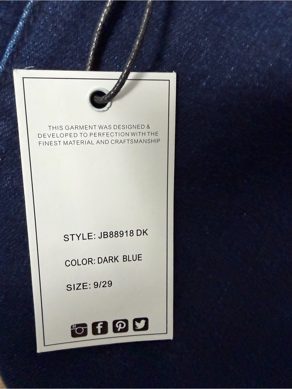 NWT Judy Blue Dark Blue Jeans - Picture 7 of 7